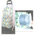 Dots polyester insulated shopping trolley bag